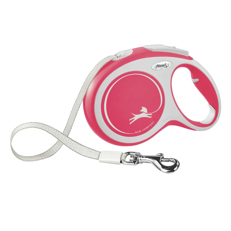 Flexi New COMFORT Gurt L 8 Meter rot Roll-Leine für Hunde Heißes Angebot